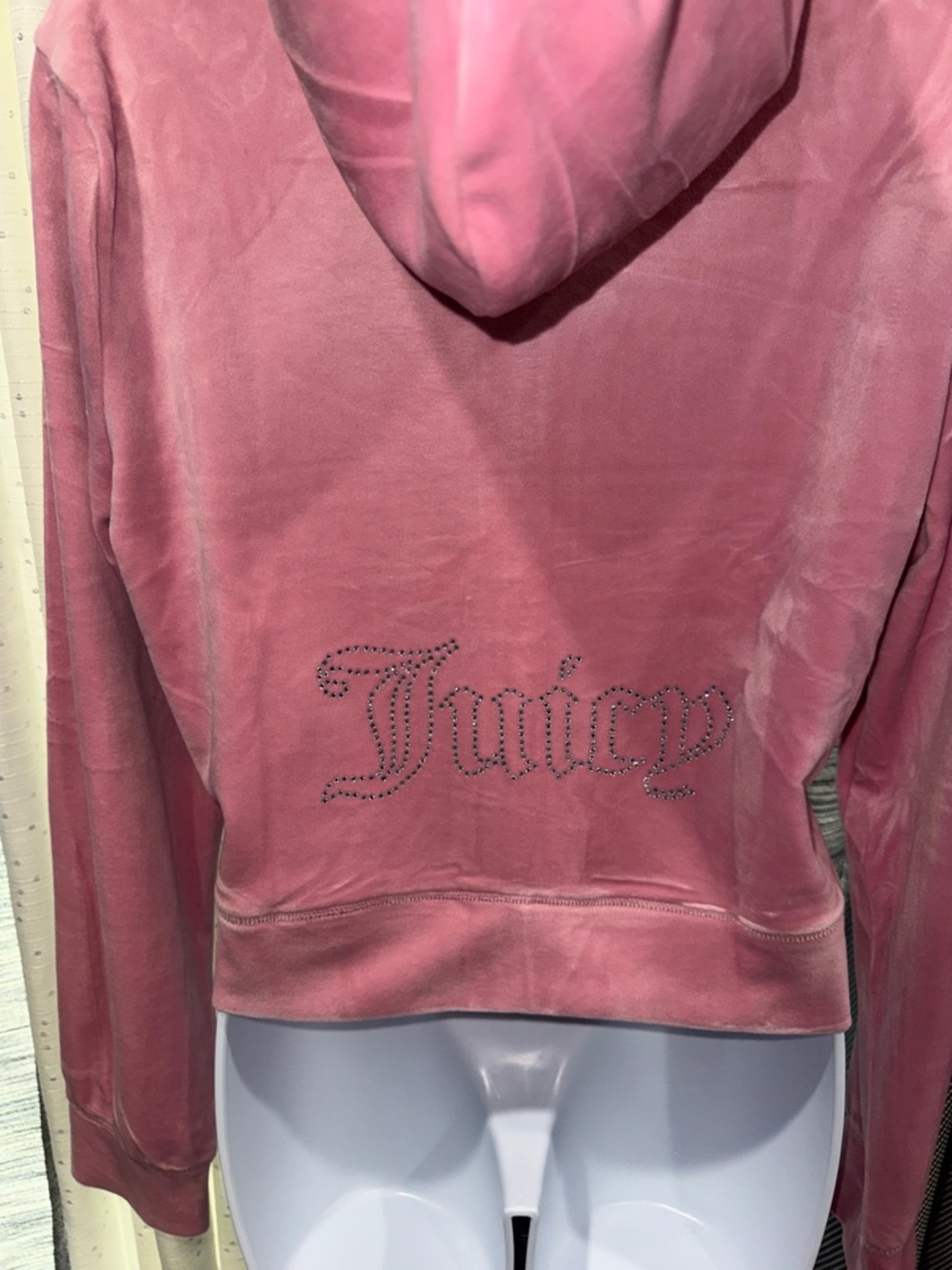 Juicy Couture- NWT Dusty Rose Velour Rhinestone Logo Size Large - Picture 14 of 16